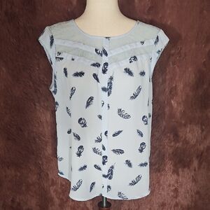 Candie's Feather Print Women's Top